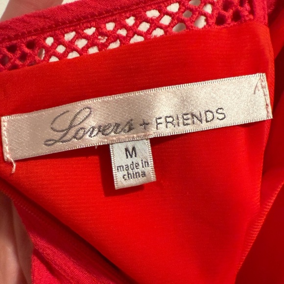 Lovers + Friends Red Rays of Gold Cold Shoulder Off the Shoulder Top size M EUC - Picture 7 of 10